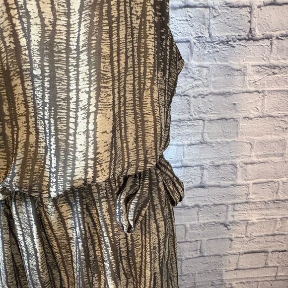 City Chic Brown and Cream Maxi Dress - Picture 4 of 7